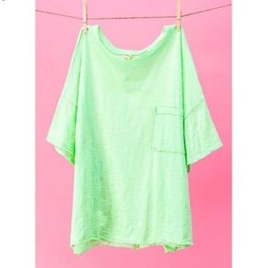 Alicia DiMichele Mint Pocket Crop Tee